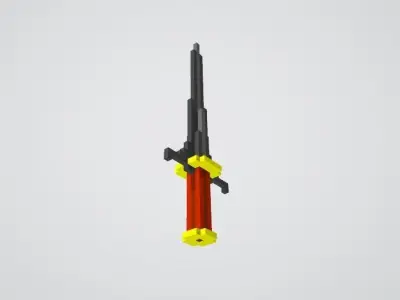 Sword pixelated Free 3D model