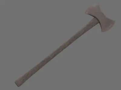 Axe 1B Low-poly 3D model