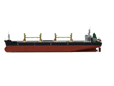 Bulk  carrier lowpoly Low-poly 3D model