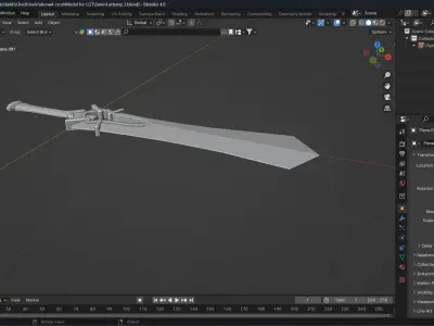 Sword attempt 3 Free 3D model