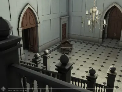 Victorian Entrance Hall 3D model