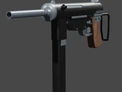 submachine gun 3D model purchase