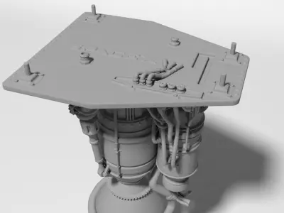 spaceX rocket engine for 3Dprint 3D print model
