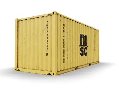 20 feet MSC standard  shipping container 3D model