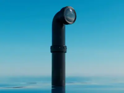 Submarine Periscope Low-poly 3D model