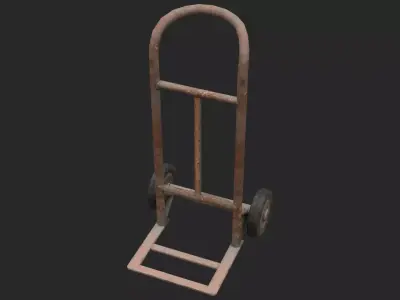Hand Truck Low-poly 3D model get