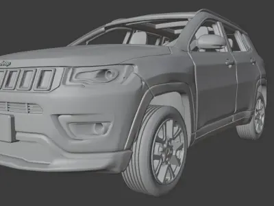 JEEP COMPASS 1-32  SCALE MODEL - ASSEMBY KIT - 3dprintable 3D print model
