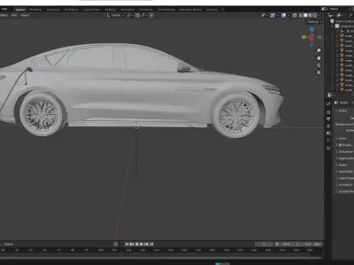 BYD han low poly Free 3D model