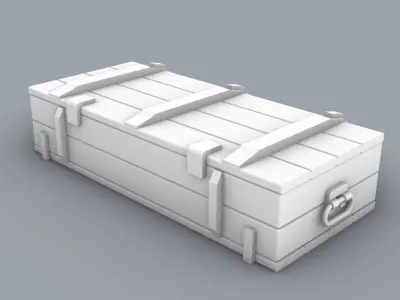Ammunition Box Low-poly 3D model 4