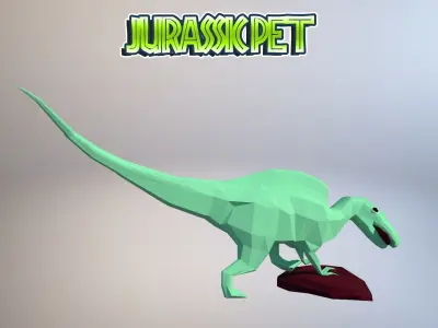 Becklespinax jurassic pet Low-poly 3D model