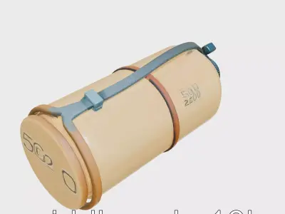Oxygen Cylinder Detailed Model Pack Low-poly 3D model