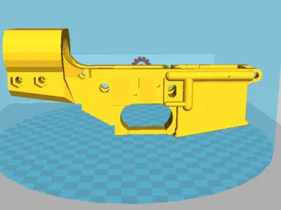 AR15 3D Receiver  ar lower good toy 3D print model