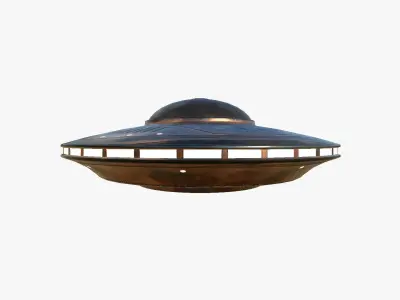 Alien Spaceship UFO B06 Copper - Sci Fi Spacecraft Design Low-poly 3D model