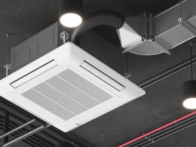 Ventilation system set 01 3D model