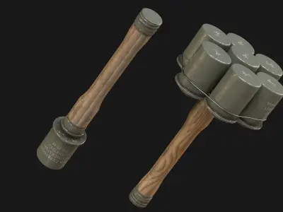 M24 Grenade Bundle Low-poly 3D model
