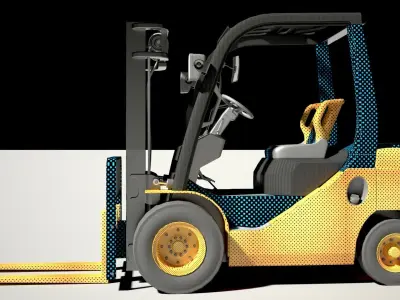 Tipper forklift truck 3D model