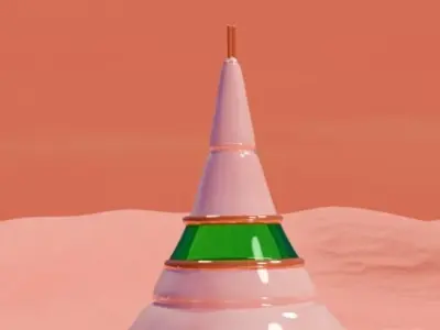 Mars space port 3D model