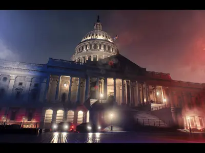 US Capitol Exterior Environment  Low-poly 3D model