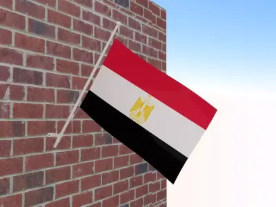 Flag of Egypt 3D model