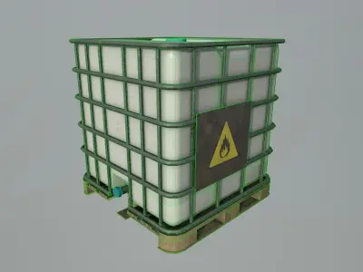 Plastic Container Low-poly 3D model