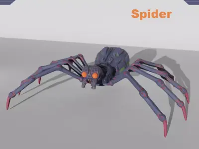 Spider Low-Poly 3D Model Low-poly 3D model