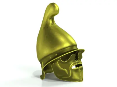 Greek Thracian hoplite helmet  Low-poly 3D model