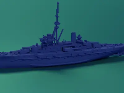 Brazilian Battleship Sao Paulo 1911 3D print model