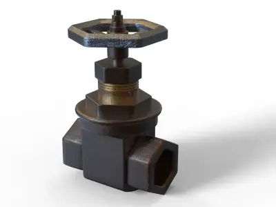 gate valve 3D model