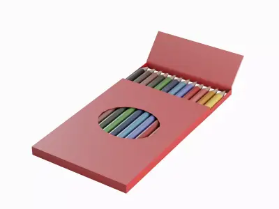Colored Pencils Pack 02 Low-poly 3D model
