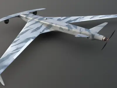 Drone Shark Low-poly 3D model