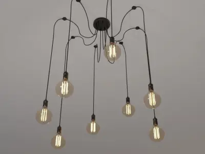 Ceiling lamp industrial 3D model purchase