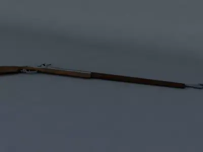 musket rifle Low-poly 3D model