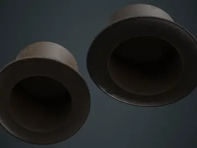 Top Hat 1B Low-poly 3D model