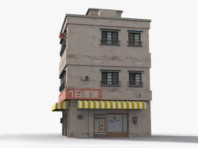 Japanese House x13 Low-poly 3D model
