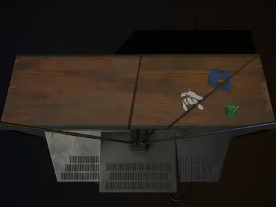 Old Retro TV Low-poly 3D model