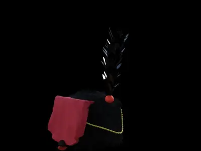French Hussar Colback 3D model