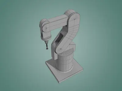 industrial robot arm Low-poly 3D model Low-poly 3D model