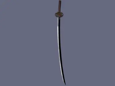 Katana Low-poly 3D model 3