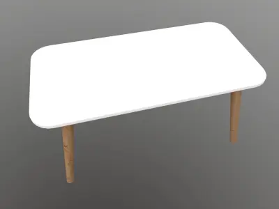 Wooden Table 3D model purchase
