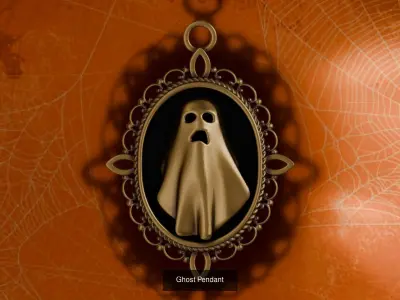 Halloween 11 pendants collection  3D Model Pack