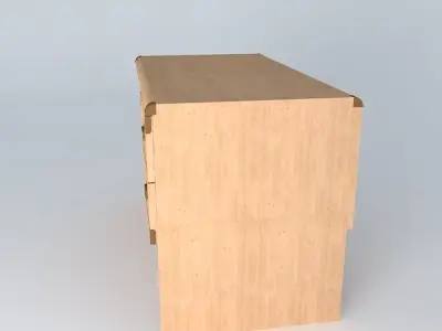 Indiana Red Pine Desk 3D model