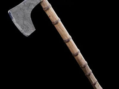 Bearded Axe Realistic Low-poly 3D model