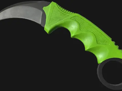 Karambit Knife Low-poly 3D model 3