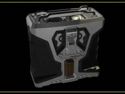 6 SciFi Crates 3D model