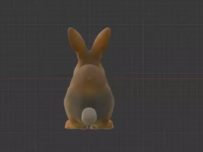 Rabbit 3D scan print Low-poly 3D model