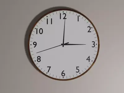 -FREE- Wall Clock  Free low-poly 3D model