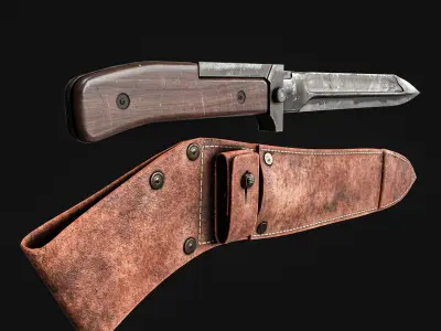  VZ-58 Bayonet Knife  Low-poly 3D model