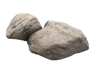  Double Streaked Smooth Large Rock Boulder Model 