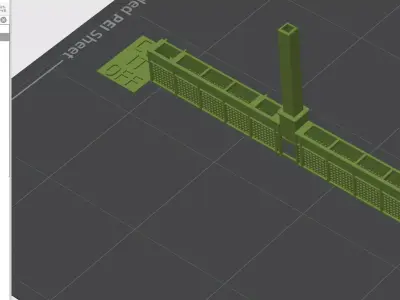 Deutsche Bahn Triple Signal Bridge Mod1 1-87 FDM color 3D print model