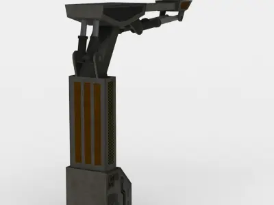 Support sci-fi desk lamp - sci-fi desk lamp Low-poly 3D model